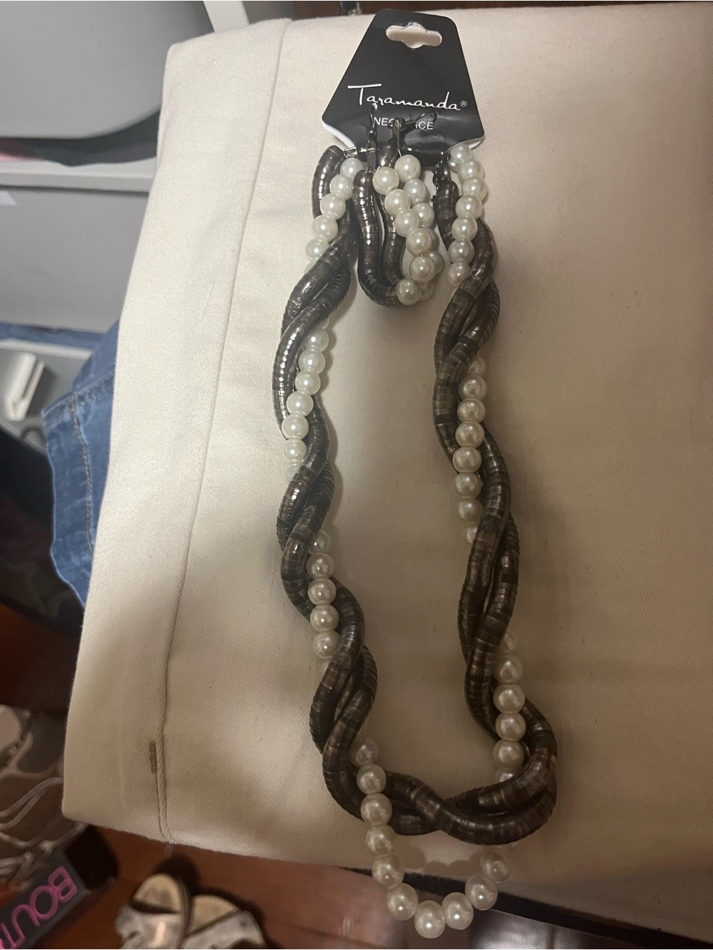 Gunmetal twisted Necklace & Earring Set, Terramanda
